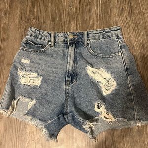 Women’s Ripped Denim Shorts